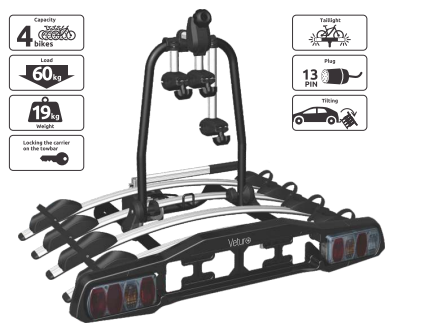 Steinhof Bike carriers for 4 bikes (SMB-VETURO 4)